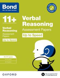 Book Cover for Bond 11+ Verbal Reasoning Up to Speed Assessment Papers With Answer Support 10-11 Years by Frances Down, Bond 11+