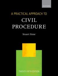 Book Cover for A Practical Approach to Civil Procedure by Stuart Sime