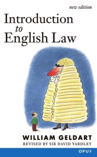 Book Cover for Introduction to English Law by William Geldart