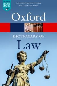 Book Cover for A Dictionary of Law by Jonathan Law