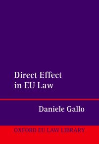 Book Cover for Direct Effect in EU Law by Daniele Gallo