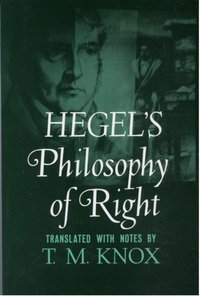 Book Cover for Hegel's Philosophy of Right by Georg Wilhelm Friedrich Hegel, T M Knox