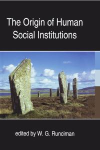 Book Cover for The Origin of Human Social Institutions by 