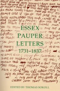 Book Cover for Essex Pauper Letters, 1731-1837 by Thomas Sokoll