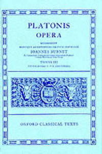 Book Cover for Plato Opera Vol. III by J. Burnet, J. Burnet