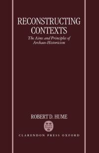 Book Cover for Reconstructing Contexts by Robert D Hume