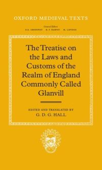 Book Cover for Tractatus De Legibus Et Consuetudinibus Regni Anglie Qui Glanvilla Vocatur by G D G Hall