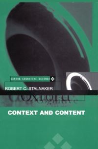 Book Cover for Context and Content by Robert C Stalnaker