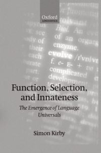 Book Cover for Function, Selection, and Innateness by Simon Kirby