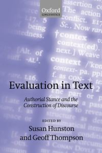 Book Cover for Evaluation in Text by Susan Hunston, Geoff Thompson