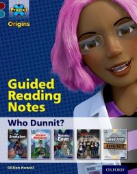 Book Cover for Guided Reading Notes. Dark Red Book Band. Who Dunnit? by Gill Howell