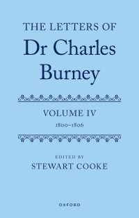 Book Cover for The Letters of Dr Charles Burney. Volume IV 1800-1806 by Charles Burney