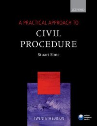 Book Cover for A Practical Approach to Civil Procedure by Stuart Sime