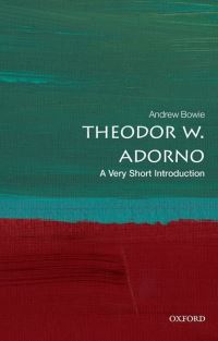 Book Cover for Theodor W. Adorno by Andrew Bowie