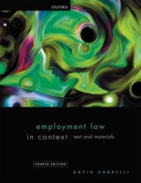 Book Cover for Employment Law in Context by David A Cabrelli