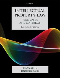 Book Cover for Intellectual Property Law by Tanya Frances Aplin, Jennifer Davis