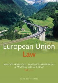 Book Cover for European Union Law by Margot Horspool, Matthew James Humphreys, Michael WellsGreco, Noreen OMeara, Menelaos Makakis, Adam Lazowski
