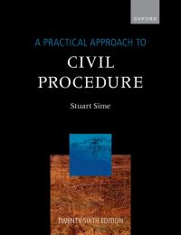 Book Cover for A Practical Approach to Civil Procedure by Stuart Sime