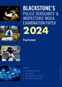Book Cover for Blackstone's Police Sergeants' and Inspectors' Mock Exam 2024 by Paul Connor