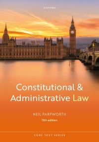Book Cover for Constitutional and Administrative Law by Neil Parpworth