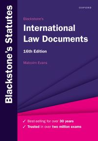 Book Cover for Blackstone's International Law Documents by Malcolm D Evans
