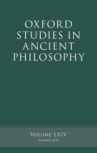 Book Cover for Oxford Studies in Ancient Philosophy. Volume 64 by Rachana Kamtekar