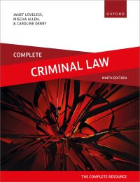 Book Cover for Complete Criminal Law by Janet Loveless, Mischa Allen, Caroline Derry