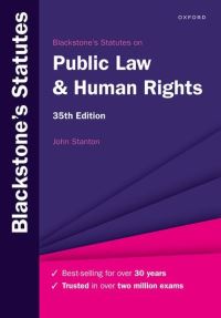 Book Cover for Blackstone's Statutes on Public Law & Human Rights by John Stanton