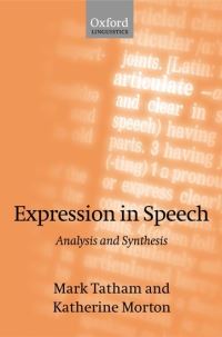 Book Cover for Expression in Speech by Mark Tatham, Katherine Morton