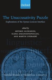 Book Cover for The Unaccusativity Puzzle by Artemis Alexiadou, Elena Anagnostopoulou, Martin Everaert