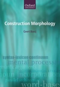 Book Cover for Construction Morphology by G E Booij
