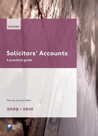 Book Cover for Solicitors' Accounts 2009-2010 by Dale Kay, Janet Baker