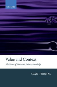 Book Cover for Value and Context by Alan Thomas
