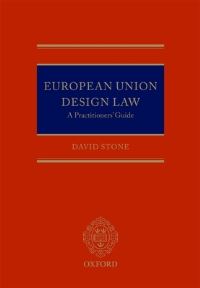 Book Cover for European Union Design Law by David Stone