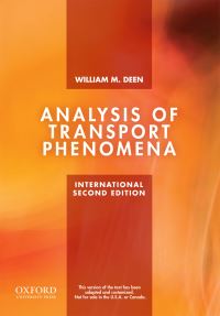 Book Cover for Analysis of Transport Phenomena by William M Deen