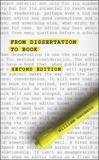 Book Cover for From Dissertation to Book by William P. Germano