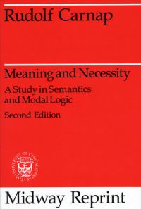 Book Cover for Meaning and Necessity by Rudolf Carnap