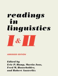 Book Cover for Readings in Linguistics I & II by Eric P Hamp