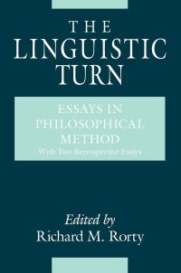 Book Cover for The Linguistic Turn by Richard Rorty
