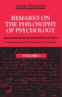 Book Cover for Remarks on the Philosophy of Psychology, Volume 1 by Ludwig Wittgenstein