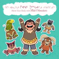 Book Cover for Move Your Body With Mia and the Monsters by Neil Christopher