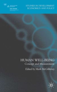 Book Cover for Human Well-Being by Mark McGillivray, World Institute for Development Economics Research