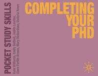 Book Cover for Completing Your PhD by Kate Williams