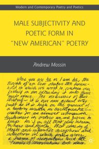 Book Cover for Male Subjectivity and Poetic Form in 