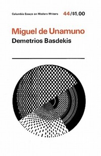 Book Cover for Miguel De Unamuno by Demetrios Basdekis