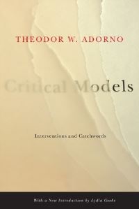 Book Cover for Critical Models by Theodor W. Adorno