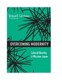 Book Cover for Overcoming Modernity by Richard Calichman