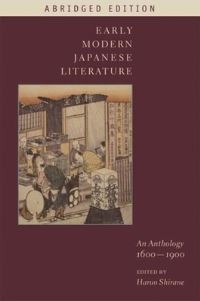 Book Cover for Early Modern Japanese Literature by James T Araki, Haruo Shirane