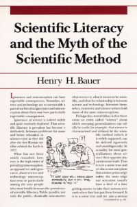 Book Cover for Scientific Literacy and the Myth of the Scientific Method by Henry H Bauer