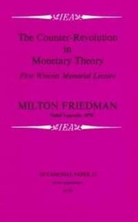 Book Cover for The Counter-Revolution in Monetary Theory by Milton Friedman